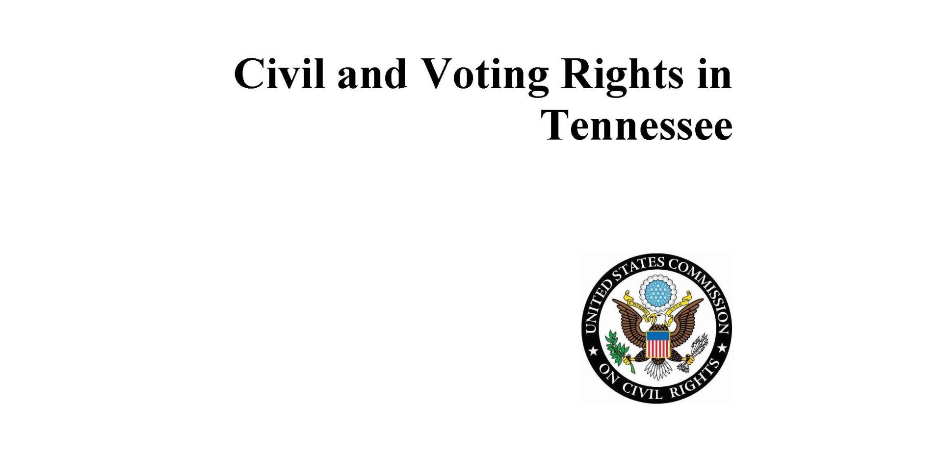 USCCR - Civil and Voting Rights in Tennessee