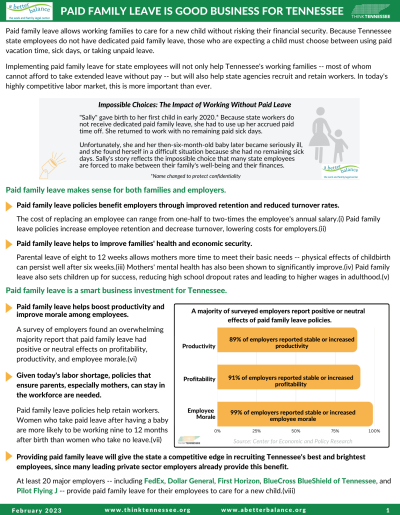 paid family leave brief - Think Tennessee